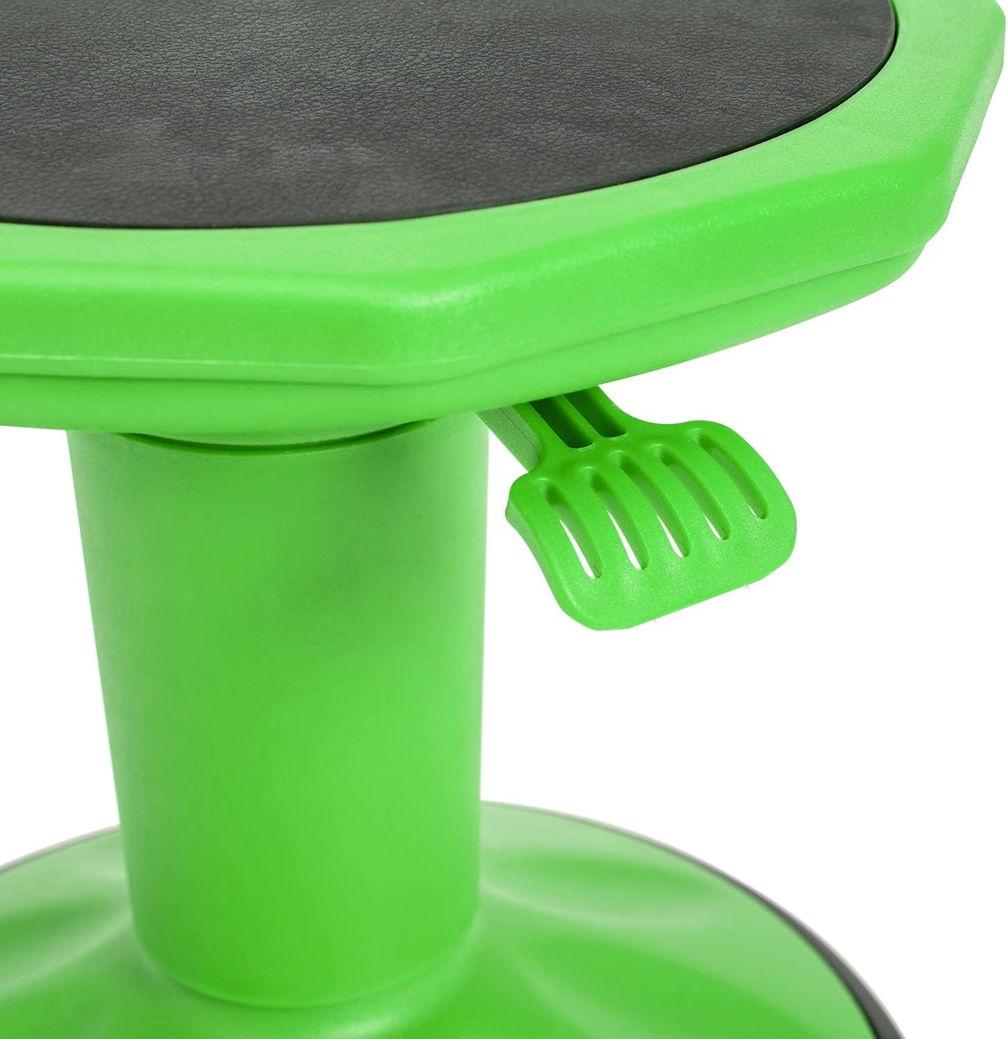 FLASH FURNITURE Carter Adjustable Height Active Learning Stool, Backless Wobble Stool with 360-Degree Swivel, 14-18 in H