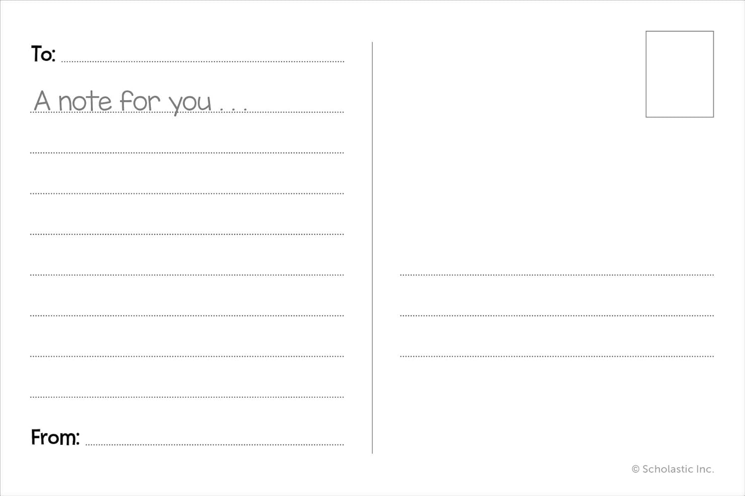 Scholastic Teachers Friend Postcards, 6in x 4in, Back To School, Kindergarten - Grade 5, Pack Of 36