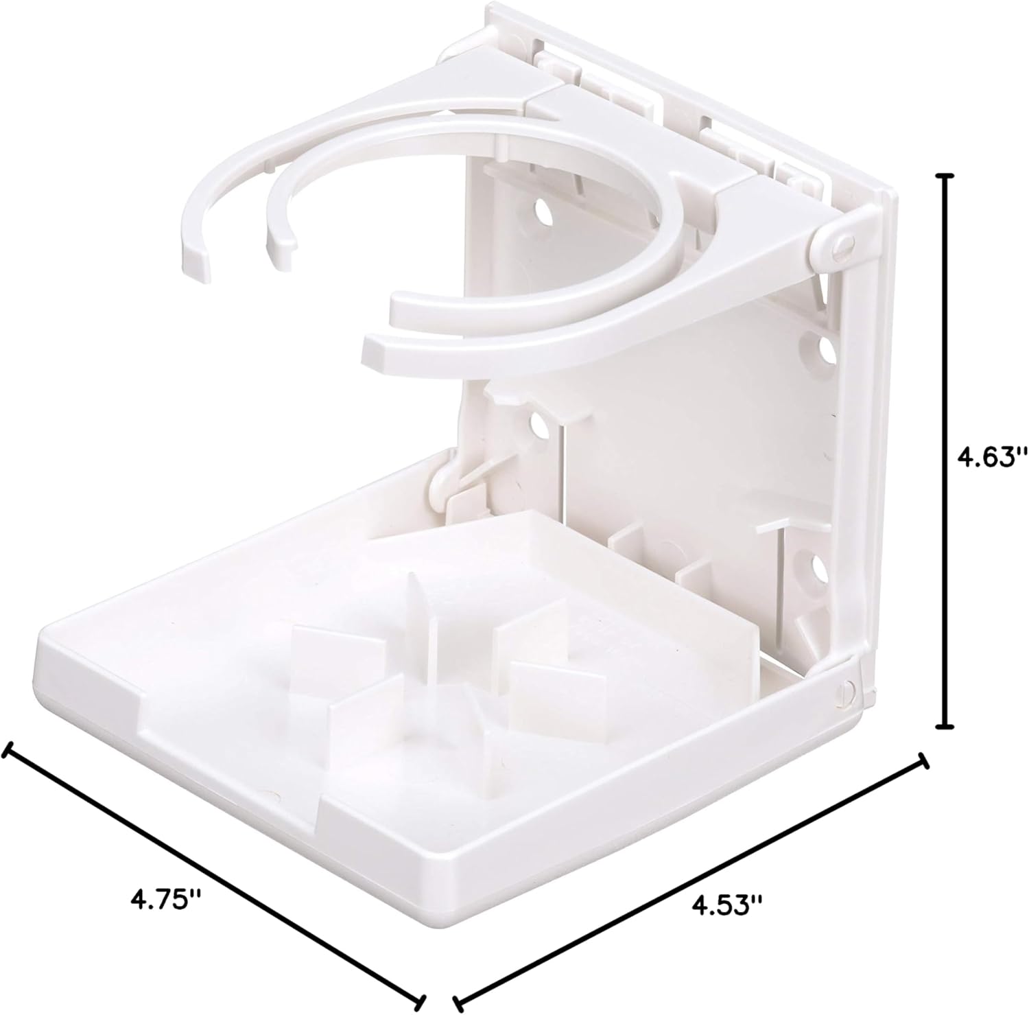 Attwood Fold-Up Drink Holder - Dual Ring - White