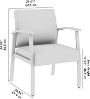 Bush Business Furniture Arrive Waiting Room Seating with Arms