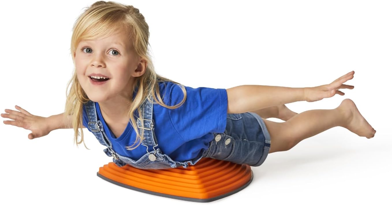 GONGE River Stones - Kids Play Stepping Stones for Balance and Coordination, Non-Slip, Stackable, Indoor/Outdoor, Set of 6