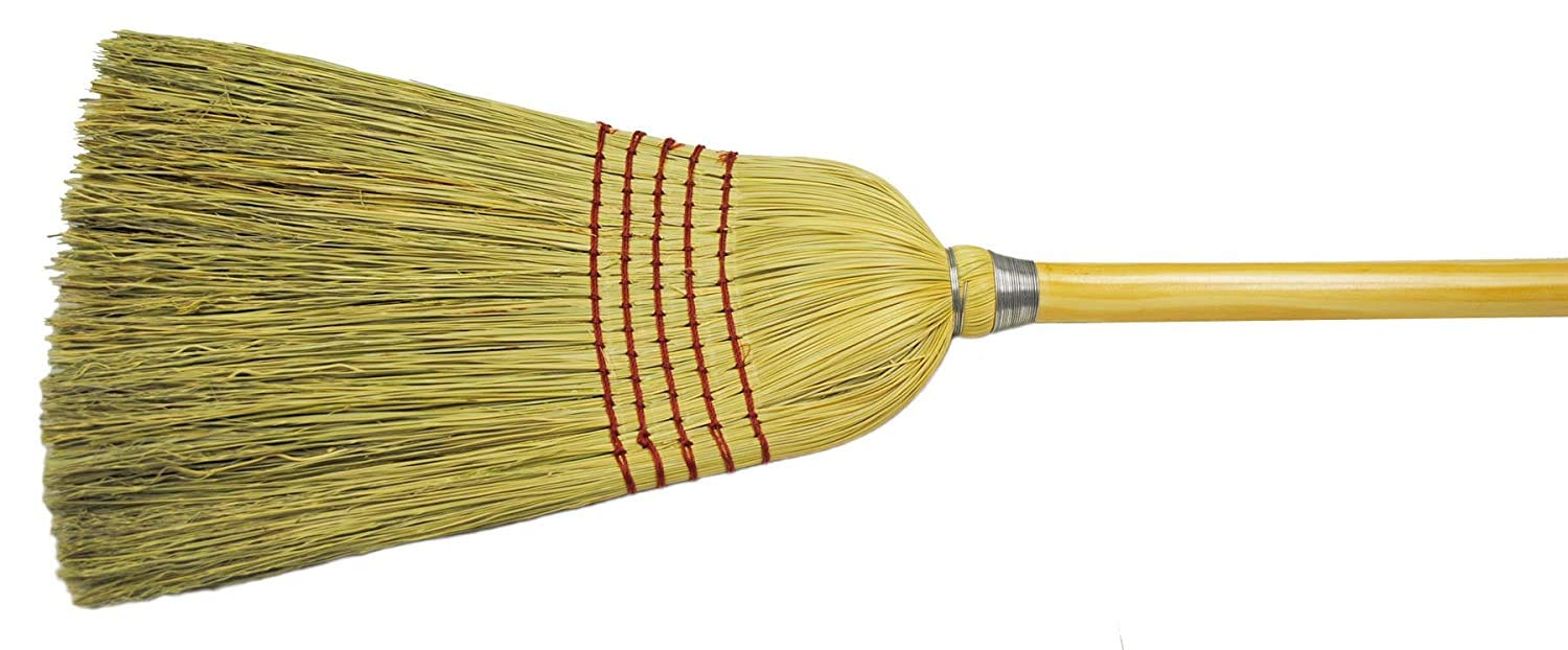 Weiler 70308 57" Length, 1-1/8" Handle Diameter, 5 Sews, Corn Fill, Janitor Upright Broom