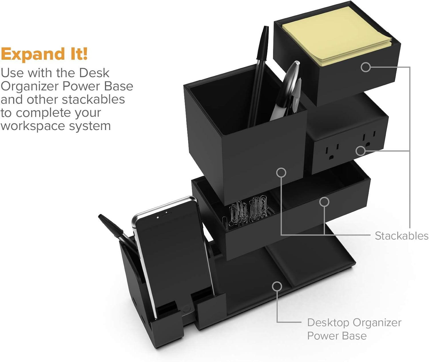 Bostitch Office Konnect Stackable Desk Organizer Accessories