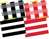 Barker Creek Designer File Folders Set of 24, Buffalo Plaid & Wide Stripes, Multi-Design Set with Plaids, Stripes on Outside, Yellow on Inside, Letter-Size, 1/3 Cut Tabs, 24 Folders in Set (3962)