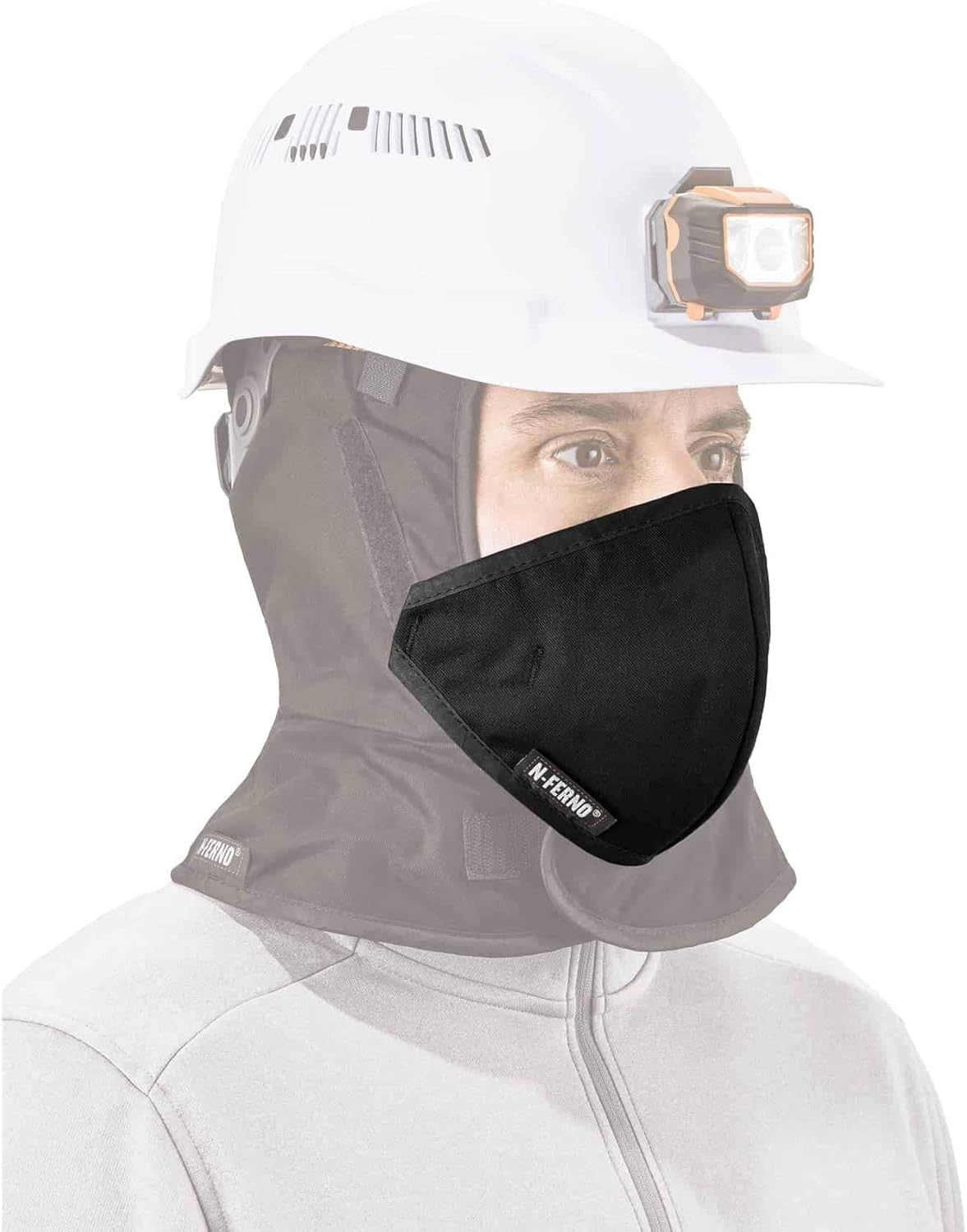 Ergodyne N-Ferno 6870 2-Layer Thermal Mouthpiece, One Size, Black - Pack of 12