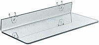 Azar Displays 556095 Clear Acrylic Shelf for Pegboard or Slatwall (4 Pack)