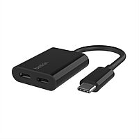 Belkin RockStar USB-C Audio + Charge Adapter, Headphone Adapter w/ USB-C 60W Power Delivery Fast Charging for iPhone