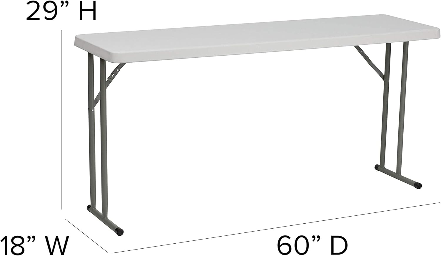 Flash Furniture Kathryn 5-Foot Granite White Plastic Folding Training Table & Elon 2.85-Foot Square Granite White Plastic
