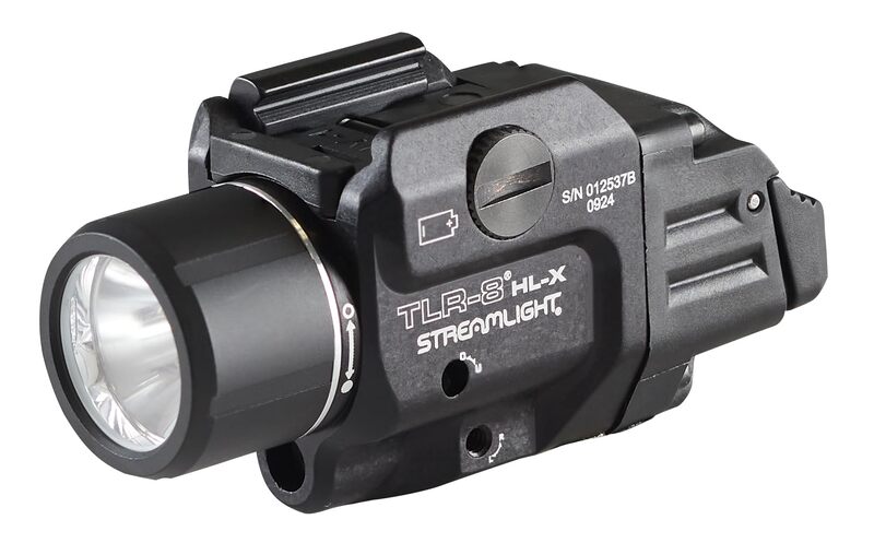 Streamlight 69465 TLR-8 HL-X USB 1000-Lumen Weapon Mounted Rechargeable Tactical Flashlight with Integrated Red Aiming Laser