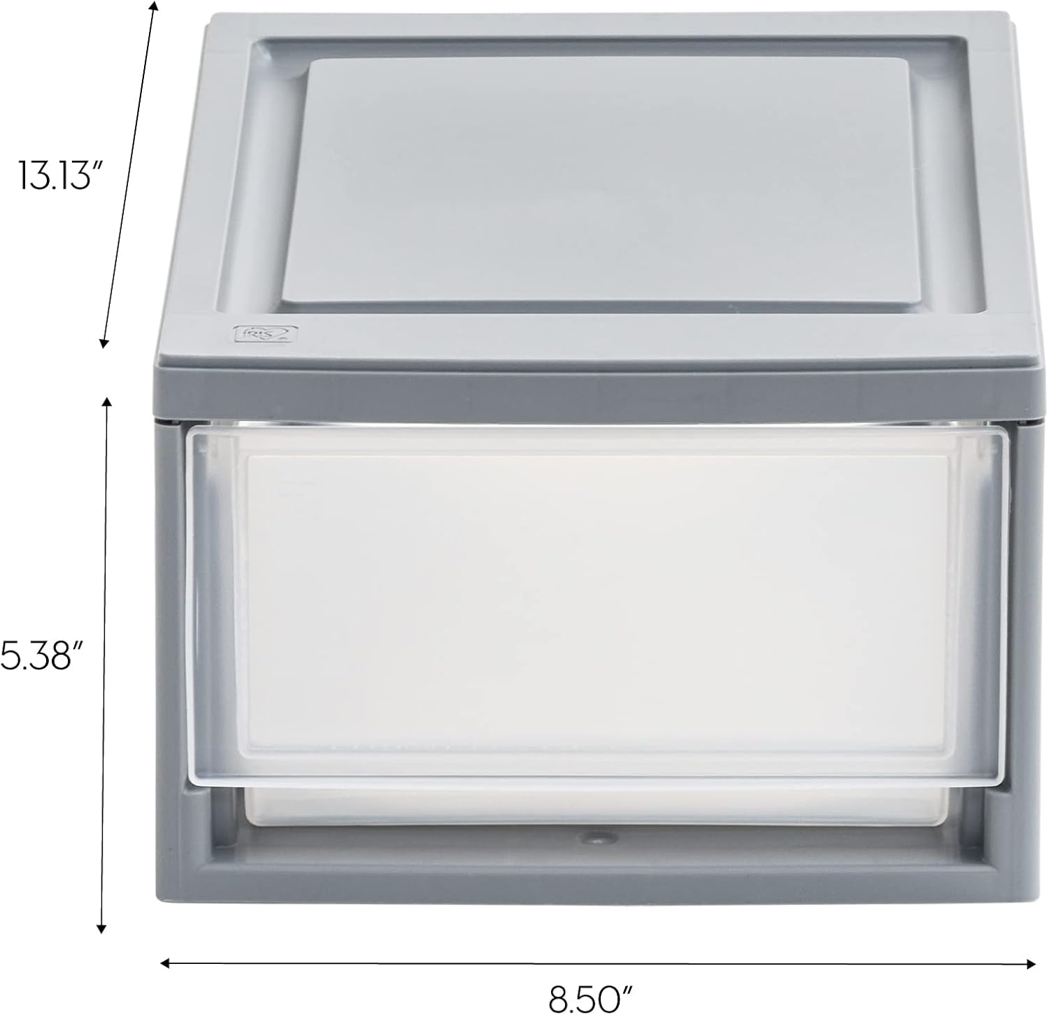 IRIS USA 5-Pack Stackable Storage Drawers, Gray, 13.13 x 8.50 x 5.38 in