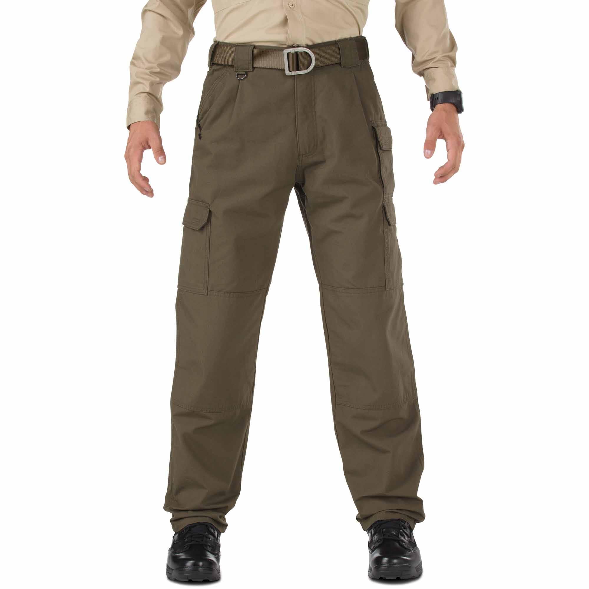 5.11 Tactical Men's Cargo Work Pants, Regular Fit, 100% Cotton Canvas, 7 Pockets, Style 74251ABR
