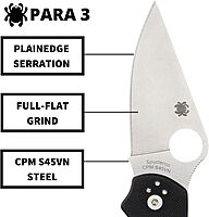 SPYDERCO Para 3 Folding Pocket Knife - Compression Lock
