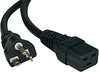 Tripp Lite Heavy Duty Power Cord, 20A, 12AWG (IEC-320-C19 to NEMA 5-20P) 10-ft.(P049-010) , Black