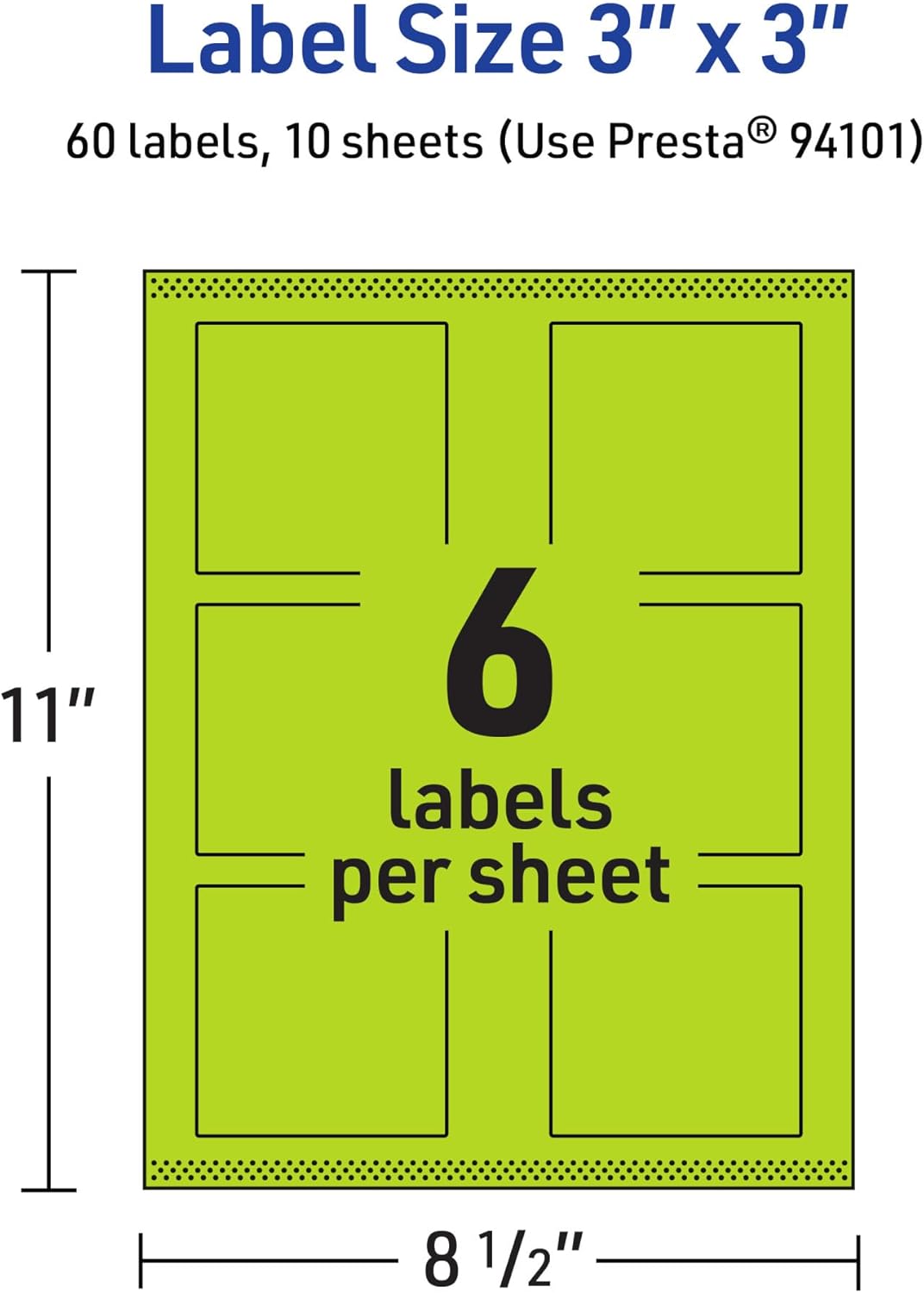 AVERY Printable Square Labels with Sure Feed Technology, Print-to-The-Edge, Laser/Inkjet Compatible