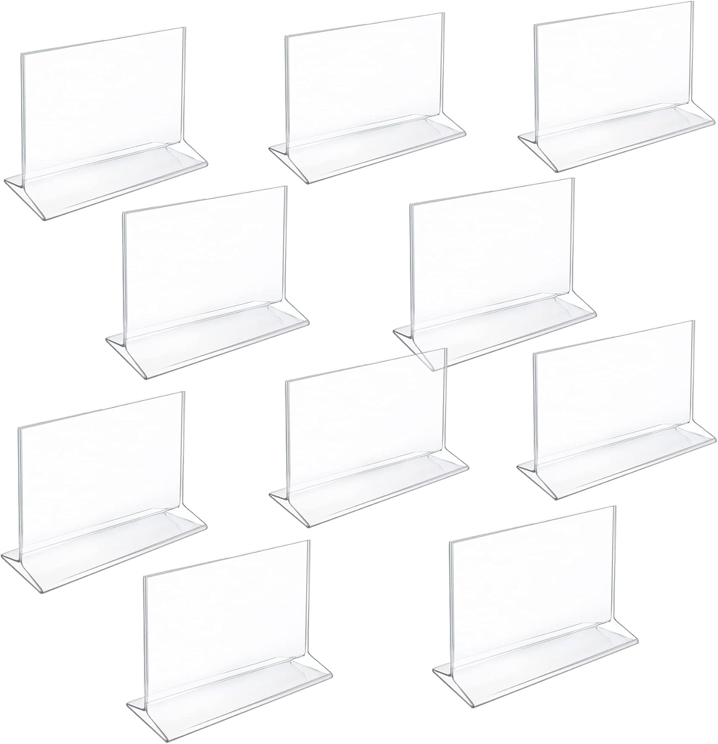 Azar Displays Top-Load Acrylic Sign Holders, Clear, Pack of 10