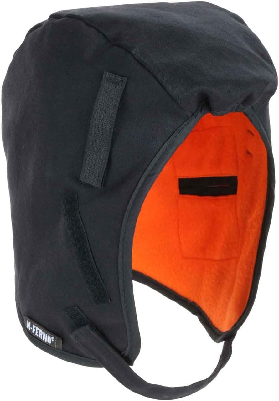 ERGODYNE N-Ferno Winter Hard Hat Liner, Flame Resistant, Thermal Fleece Lining