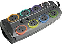 KENSINGTON SmartSockets Surge Protector, 8-Foot Cord
