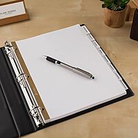 Avery Big Tab Insertable Dividers for 3 Ring Binders, 8-Tab Set, White Paper, Clear Tabs, 1 Binder Divider Set (11124) 1 Set 1 Set
