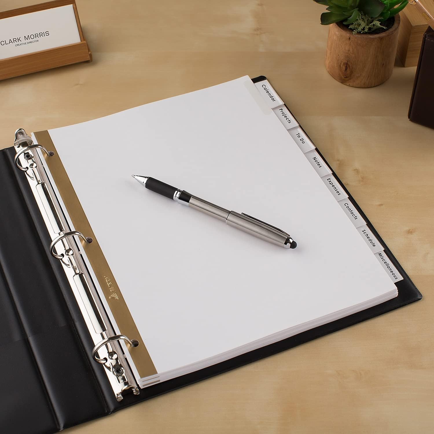 Avery Big Tab Insertable Dividers for 3 Ring Binders, 8-Tab Set, White Paper, Clear Tabs