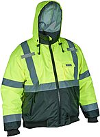 MEMPHIS GLOVE, VBBCL3LL, Bomber Jacket 2 Tone W/Silver Stripes L