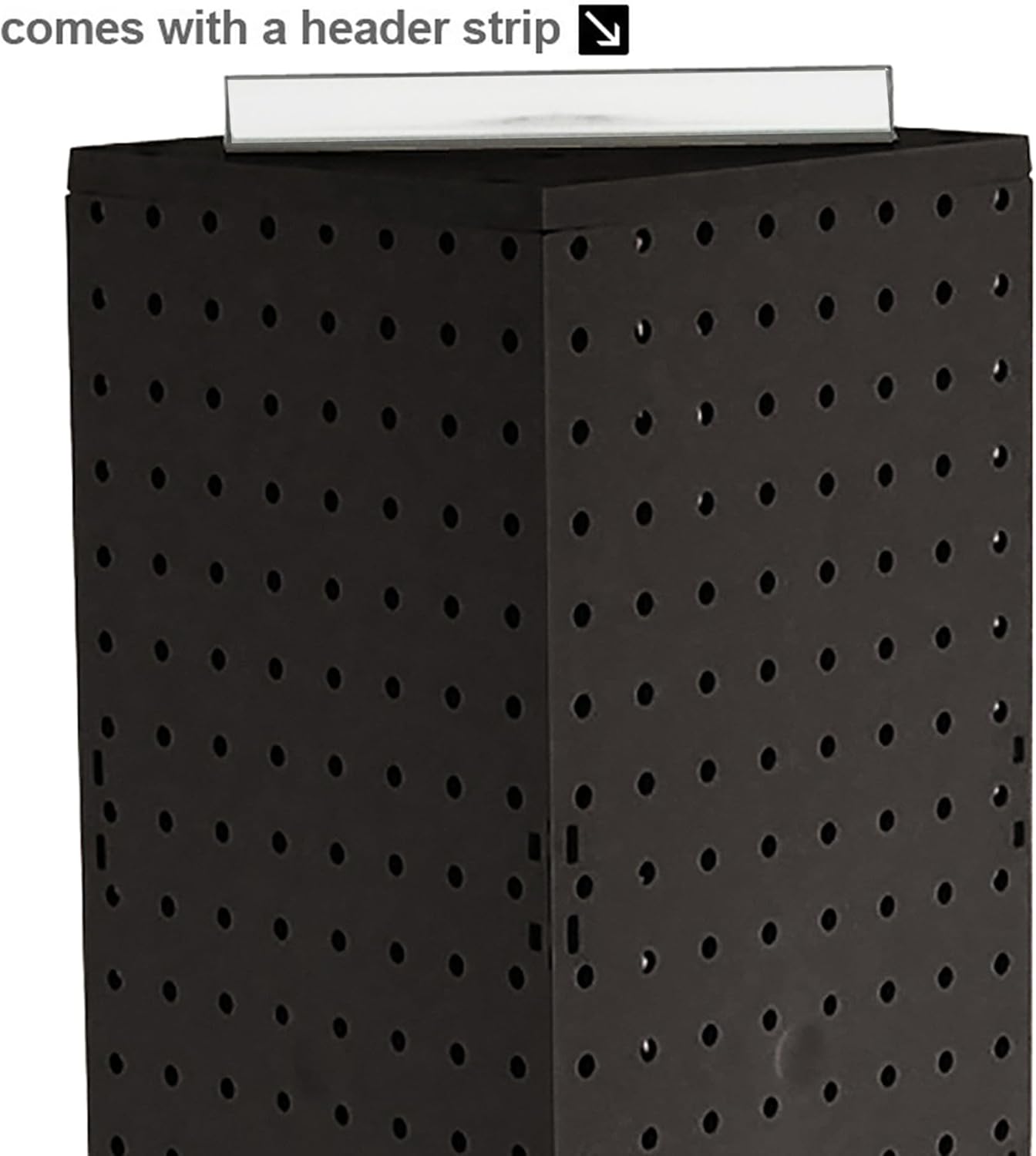 Azar Displays Four-Sided Revolving 8" W x 20" H Counter Pegboard Display with 24 Hooks