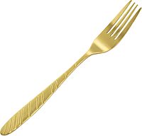MegaChef La Vague 20 Piece Flatware Utensil Set, Stainless Steel Silverware Metal Service for 4 in Matte Gold