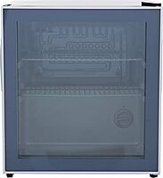 Avanti Beverage Cooler with Glass Door 60 Can Mini Refrigerator for Beer Soda Water 18.25-Inch Wide Freestanding, with Adjustable Temperature Control and Removable Shelves, 1.6-Cu.Ft., Metallic