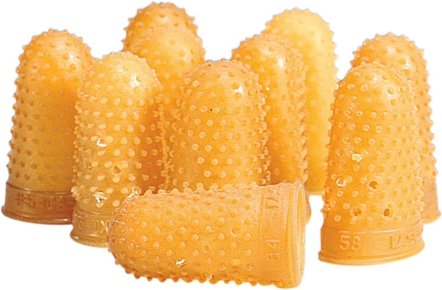 SWINGLINE Rubber Finger Tips, Amber, Box of 12