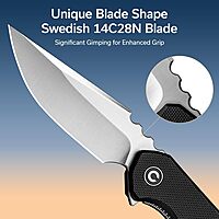 CIVIVI Bluetick Folding Knife for EDC, Pocket Knife with 3.47" 14C28N Blade G10 Handle