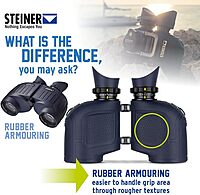 Steiner Optics Marine Commander 7x50 with Compass Professional Waterproof Binoculars, German Quality, Crystal Clear Images