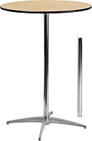 Flash Furniture Lars Round Wood Cocktail Table with 30" and 42" Columns