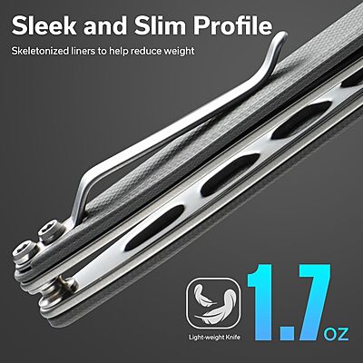 SENCUT Jubil Folding Pocket Knife D2 Wharncliffe, G10 Handle, Front Flipper