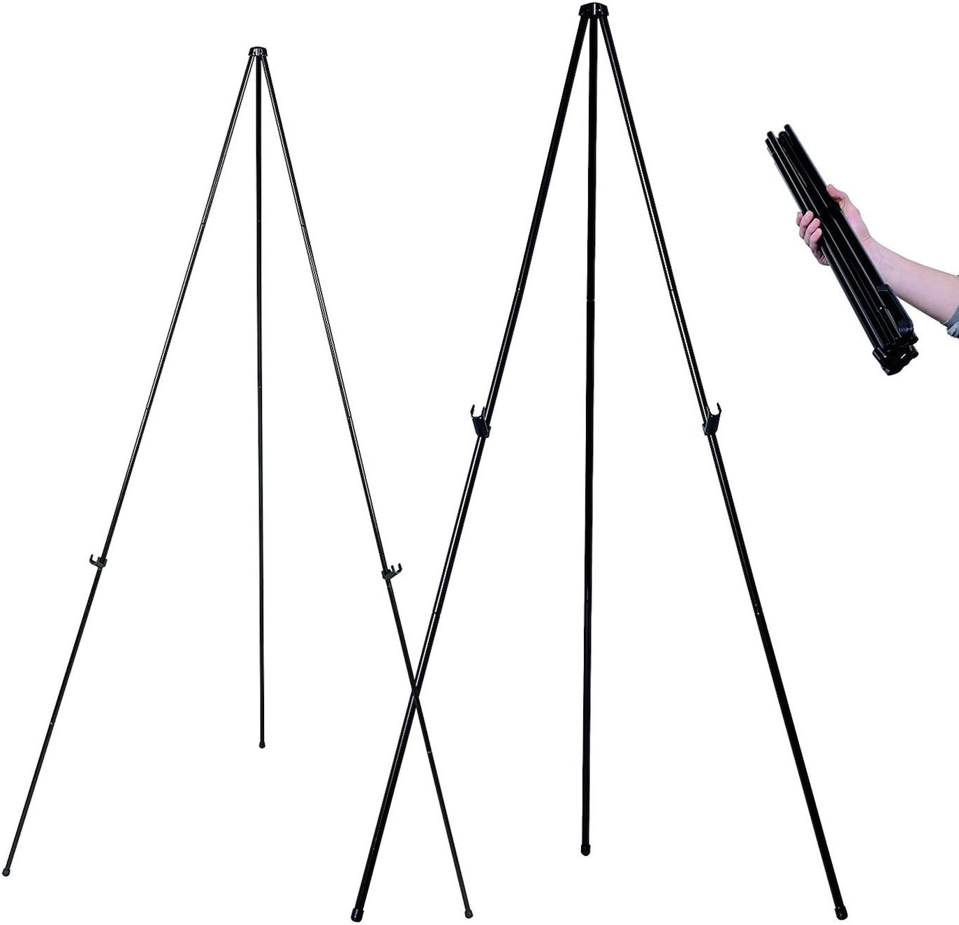MASTERVISION Instant Display Easel, Steel, Black