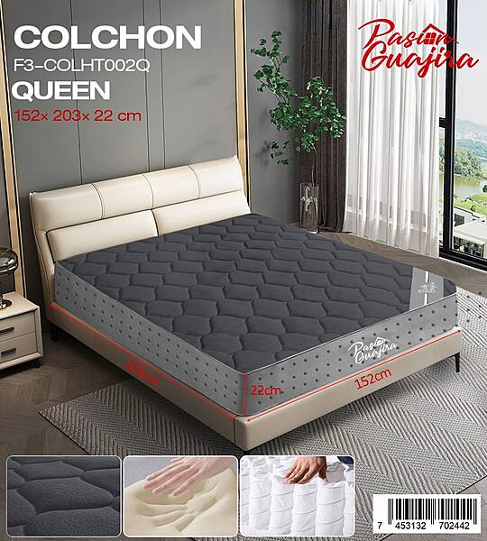 COLCHON QUEEN 152X203X25CM - F8COLHT001Q