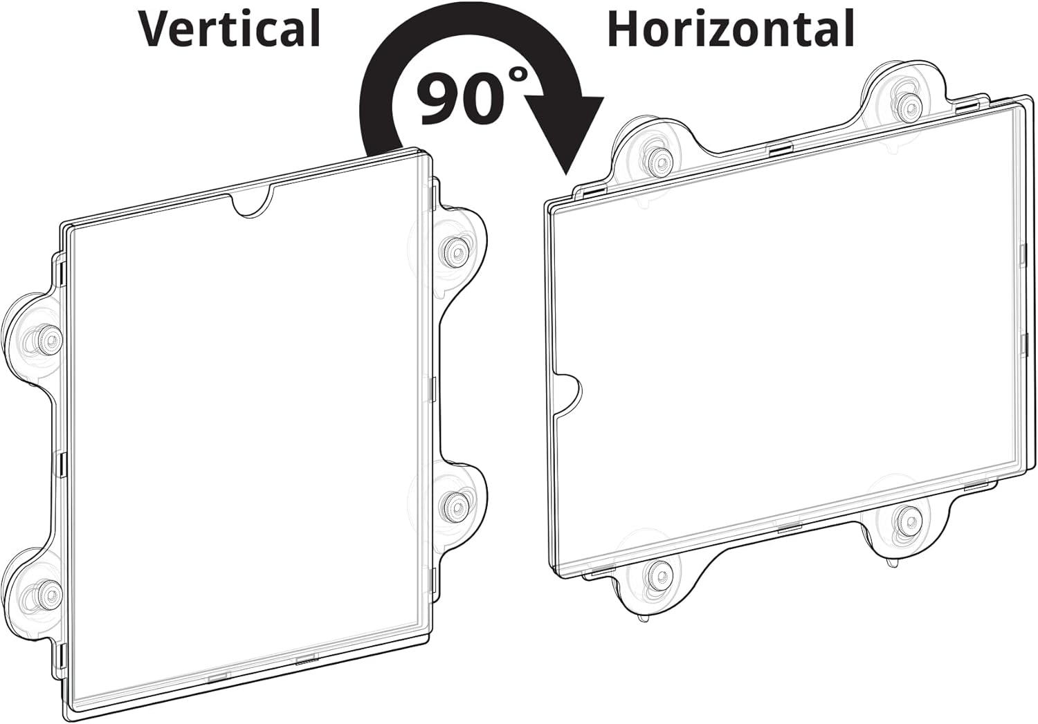 Azar Displays Vertical/Horizontal Sign Frames with Suction Cups, 8 1/2inx11in, Clear, Pack of 2