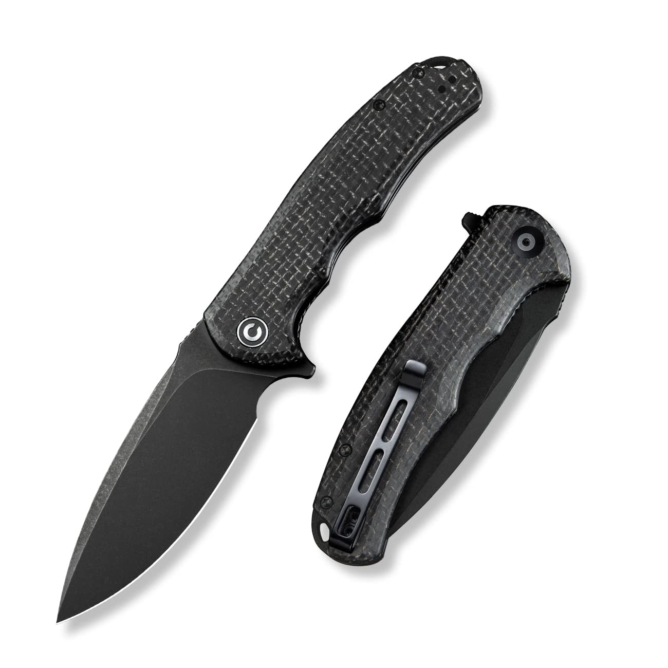 CIVIVI Praxis Flipper Folding Pocket Knife, 3.75" Black Stonewashed 9Cr18MoV