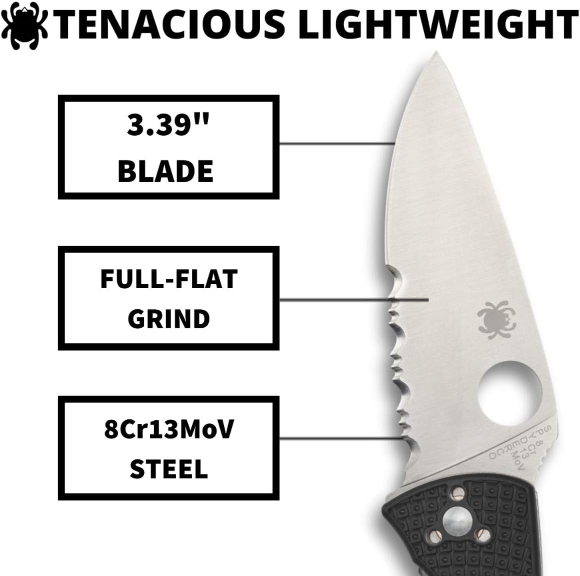 SPYDERCO Tenacious Lightweight Folding Pocket Knife