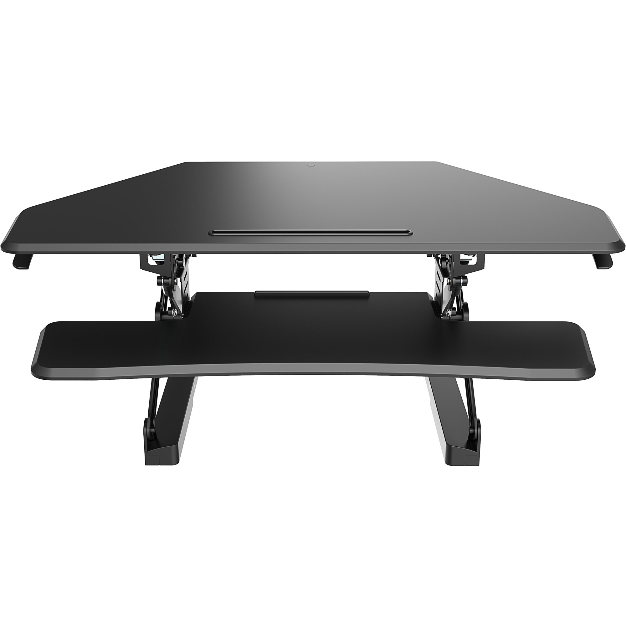 Sylex Arise Corner Deskalator Sit-Stand Riser 1050W x 588D x 120-420mmH Black