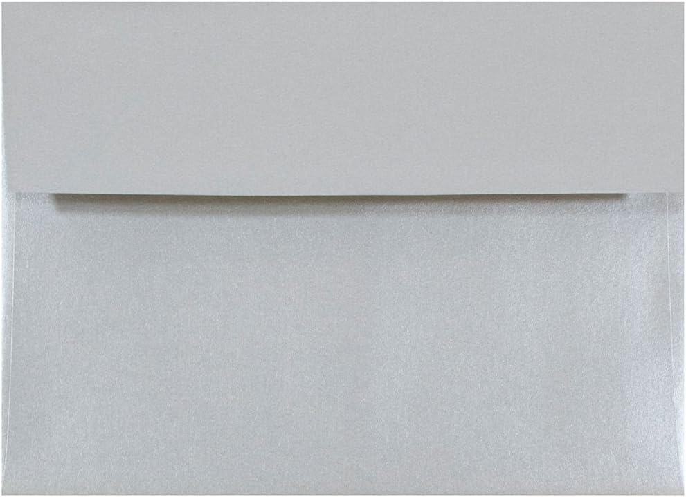 JAM PAPER Silver Stardream Metallic Invitation Envelopes