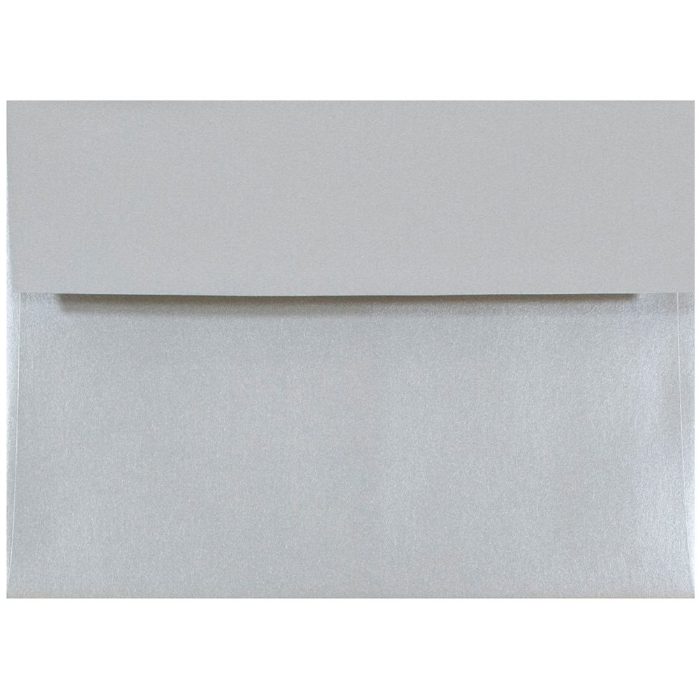 JAM PAPER Silver Stardream Metallic Invitation Envelopes