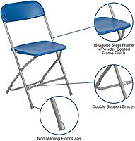 Flash Furniture Hercules Series Commercial-Grade Plastic Folding Chair - 650LB Weight Capacity
