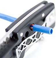 SOG Kilowatt- Electricians Pocket Knife with Wire Stripping Multi-Tool and 3.4 Inch AUS-8 Blade, UTP 10-22G Wire Stripper Knife (EL01-CP), Black