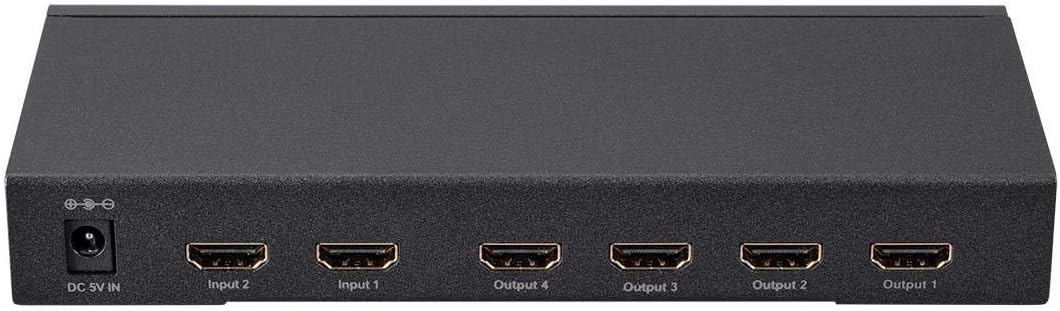 Monoprice Blackbird 4K 2x4 HDMI Splitter and Switch - Dolby Vision and Dolby TrueHD Support