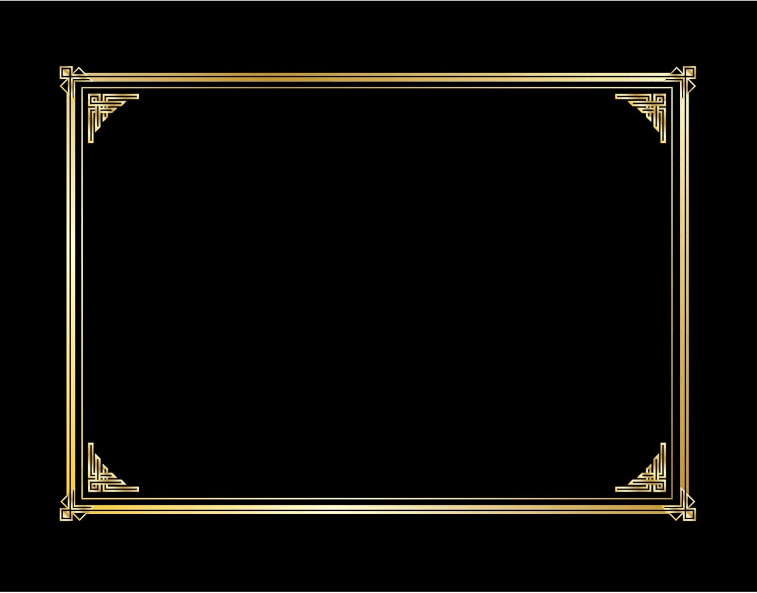 Geographics Classic Linen Certificate/Document Covers, 12.5 x 9.75 in, Black, 30% Recycled, 6 Pack