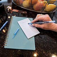 BIC Round Stic Xtra-Life Ballpoint Pens, Medium Point, 1.0 mm, Translucent Barrel, Blue Ink, 60/Pack