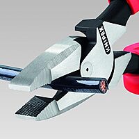 Knipex 09 11 240 SBA 9.5-Inch Ultra-High Leverage Lineman's Pliers with Fish Tape Puller and Crimper