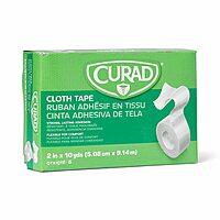 CURAD Cloth Silk Adhesive Medical Tape, 2 Inch x 10 Yard Roll, Box of 6 2" x 10 yd (Pack of 6)