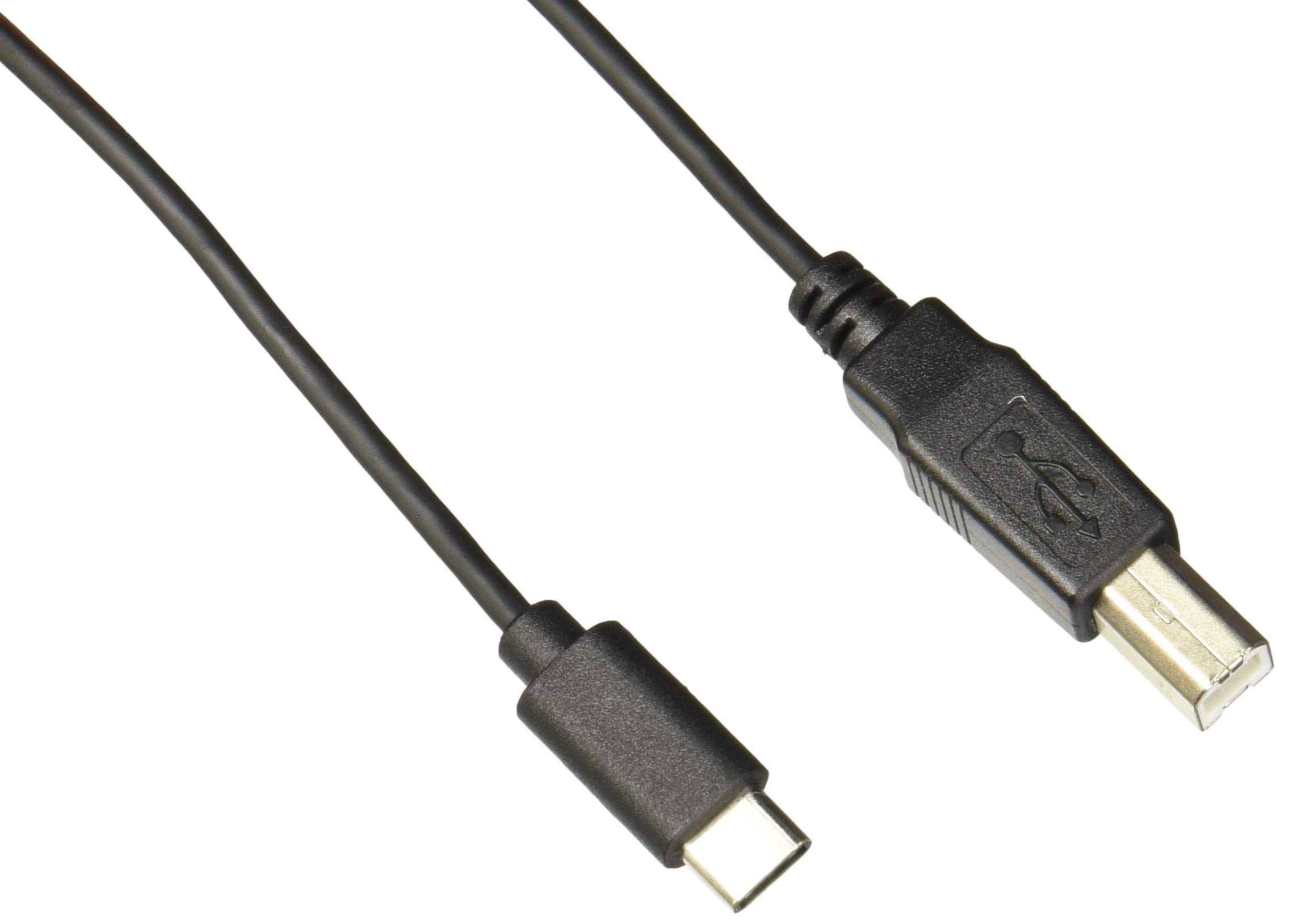 ROCSTOR Premium USB-C to USB-B Cable M/M 3ft (1M) - USB 2.0 - Black
