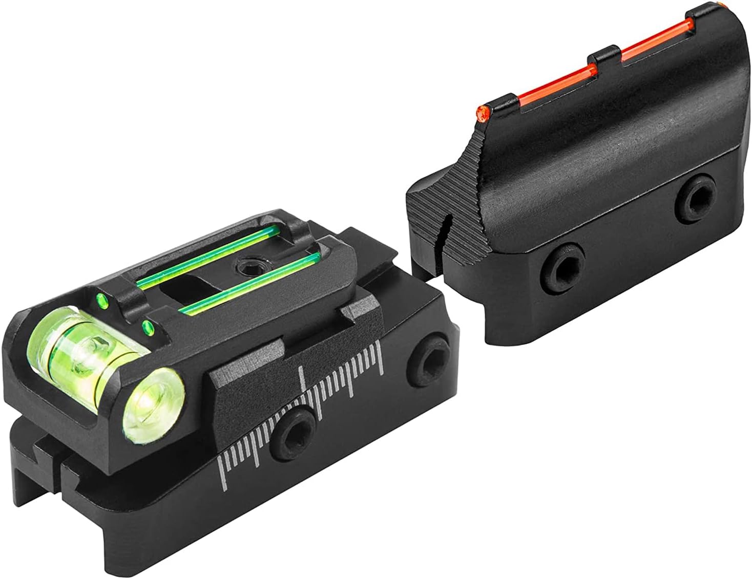 TruGlo TruPoint Xtreme Universal Shotgun Sights with Luminescent Alignment Level and Elevation Ramp for Ribbed Shotgun