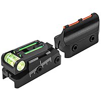 TruGlo TruPoint Xtreme Universal Shotgun Sights with Luminescent Alignment Level and Elevation Ramp for Ribbed Shotgun